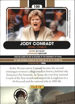 2010 Panini Hall of Fame #100 Jody Conradt  Back