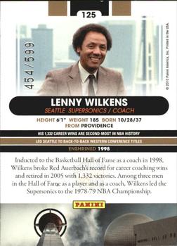 2010 Panini Hall of Fame #125 Lenny Wilkens  Back