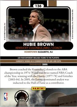 2010 Panini Hall of Fame #136 Hubie Brown Back