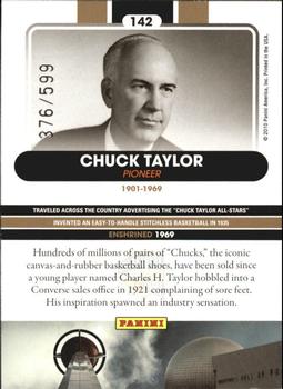 2010 Panini Hall of Fame #142 Chuck Taylor  Back