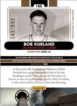 2010 Panini Hall of Fame #150 Bob Kurland  Back