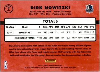 2014-15 Donruss #7 Dirk Nowitzki Back