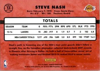 2014-15 Donruss #14 Steve Nash Back