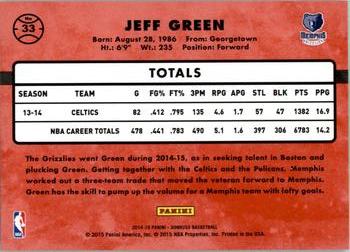 2014-15 Donruss #33 Jeff Green Back