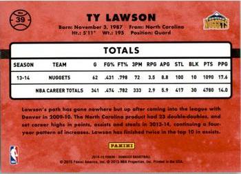 2014-15 Donruss #39 Ty Lawson Back