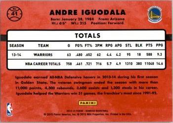 2014-15 Donruss #41 Andre Iguodala Back