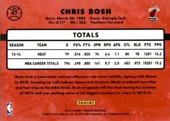 2014-15 Donruss #47 Chris Bosh Back