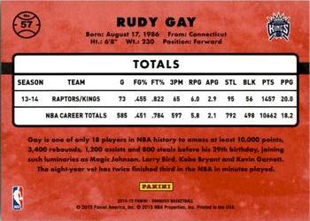 2014-15 Donruss #57 Rudy Gay Back