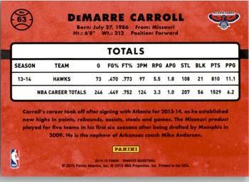 2014-15 Donruss #63 DeMarre Carroll Back