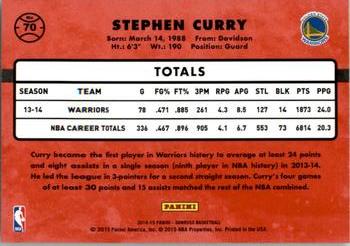 2014-15 Donruss #70 Stephen Curry Back