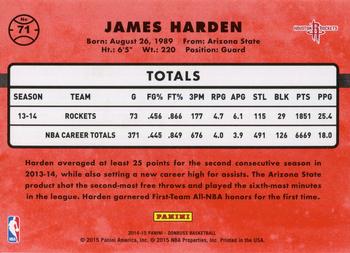 2014-15 Donruss #71 James Harden Back