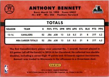 2014-15 Donruss #77 Anthony Bennett Back