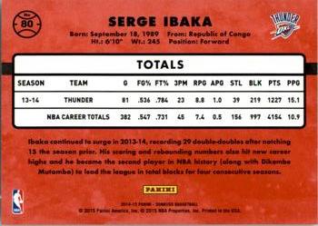 2014-15 Donruss #80 Serge Ibaka Back
