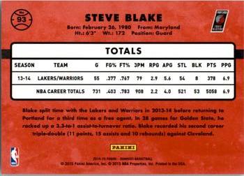 2014-15 Donruss #93 Steve Blake Back