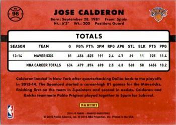 2014-15 Donruss #96 Jose Calderon Back