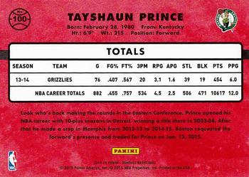 2014-15 Donruss #100 Tayshaun Prince Back