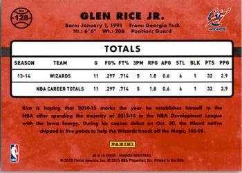 2014-15 Donruss #128 Glen Rice Jr. Back