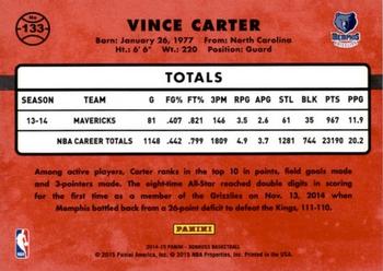 2014-15 Donruss #133 Vince Carter Back