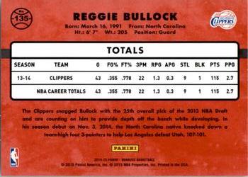2014-15 Donruss #135 Reggie Bullock Back