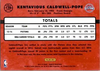 2014-15 Donruss #138 Kentavious Caldwell-Pope Back