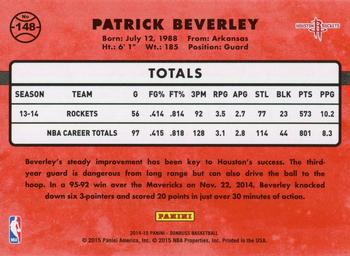2014-15 Donruss #148 Patrick Beverley Back