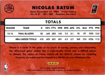 2014-15 Donruss #155 Nicolas Batum Back