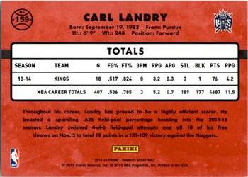 2014-15 Donruss #159 Carl Landry Back
