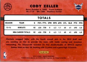 2014-15 Donruss #171 Cody Zeller Back