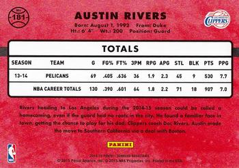 2014-15 Donruss #181 Austin Rivers Back