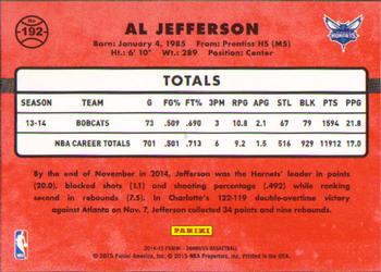 2014-15 Donruss #192 Al Jefferson Back