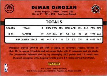 2014-15 Donruss #197 DeMar DeRozan Back
