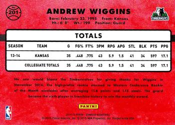 2014-15 Donruss #201 Andrew Wiggins Back