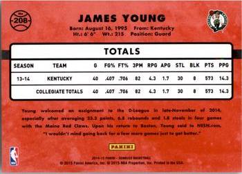 2014-15 Donruss #208 James Young Back