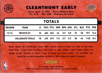 2014-15 Donruss #220 Cleanthony Early Back