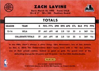 2014-15 Donruss #221 Zach LaVine Back