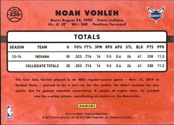 2014-15 Donruss #226 Noah Vonleh Back
