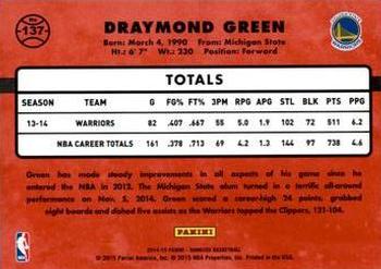 2014-15 Donruss #137 Draymond Green Back