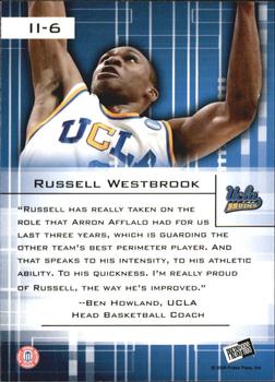 2008 Press Pass - Insider Insight Blue #II-6 Russell Westbrook Back