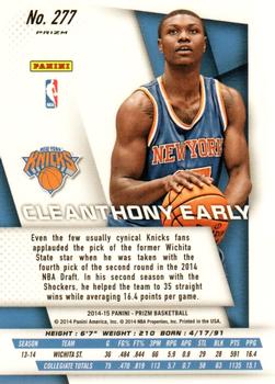 2014-15 Panini Prizm - Prizms #277 Cleanthony Early Back