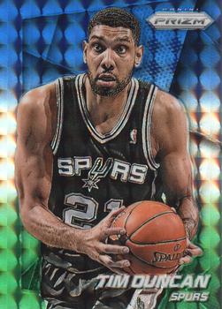 2014-15 Panini Prizm - Prizms Blue and Green Mosaic #34 Tim Duncan Front