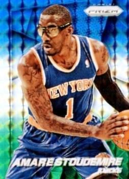 2014-15 Panini Prizm - Prizms Blue and Green Mosaic #37 Amar'e Stoudemire Front