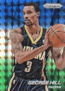 2014-15 Panini Prizm - Prizms Blue and Green Mosaic #43 George Hill Front