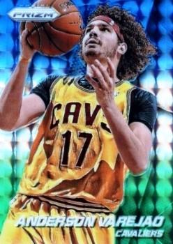 2014-15 Panini Prizm - Prizms Blue and Green Mosaic #57 Anderson Varejao Front