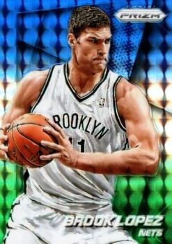 2014-15 Panini Prizm - Prizms Blue and Green Mosaic #58 Brook Lopez Front