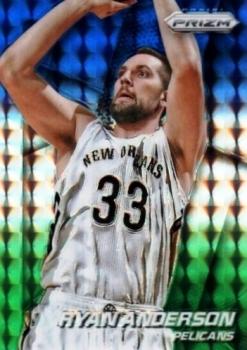 2014-15 Panini Prizm - Prizms Blue and Green Mosaic #62 Ryan Anderson Front