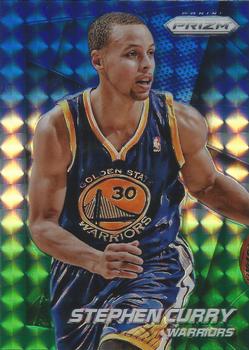 2014-15 Panini Prizm - Prizms Blue and Green Mosaic #92 Stephen Curry Front