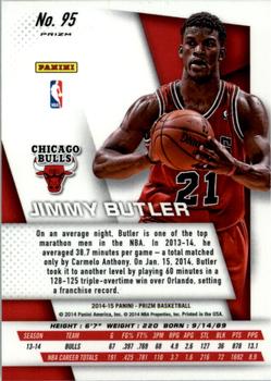 2014-15 Panini Prizm - Prizms Blue and Green Mosaic #95 Jimmy Butler Back