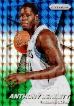 2014-15 Panini Prizm - Prizms Blue and Green Mosaic #97 Anthony Bennett Front