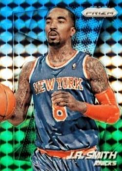 2014-15 Panini Prizm - Prizms Blue and Green Mosaic #143 J.R. Smith Front