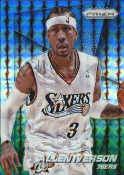 2014-15 Panini Prizm - Prizms Blue and Green Mosaic #184 Allen Iverson Front
